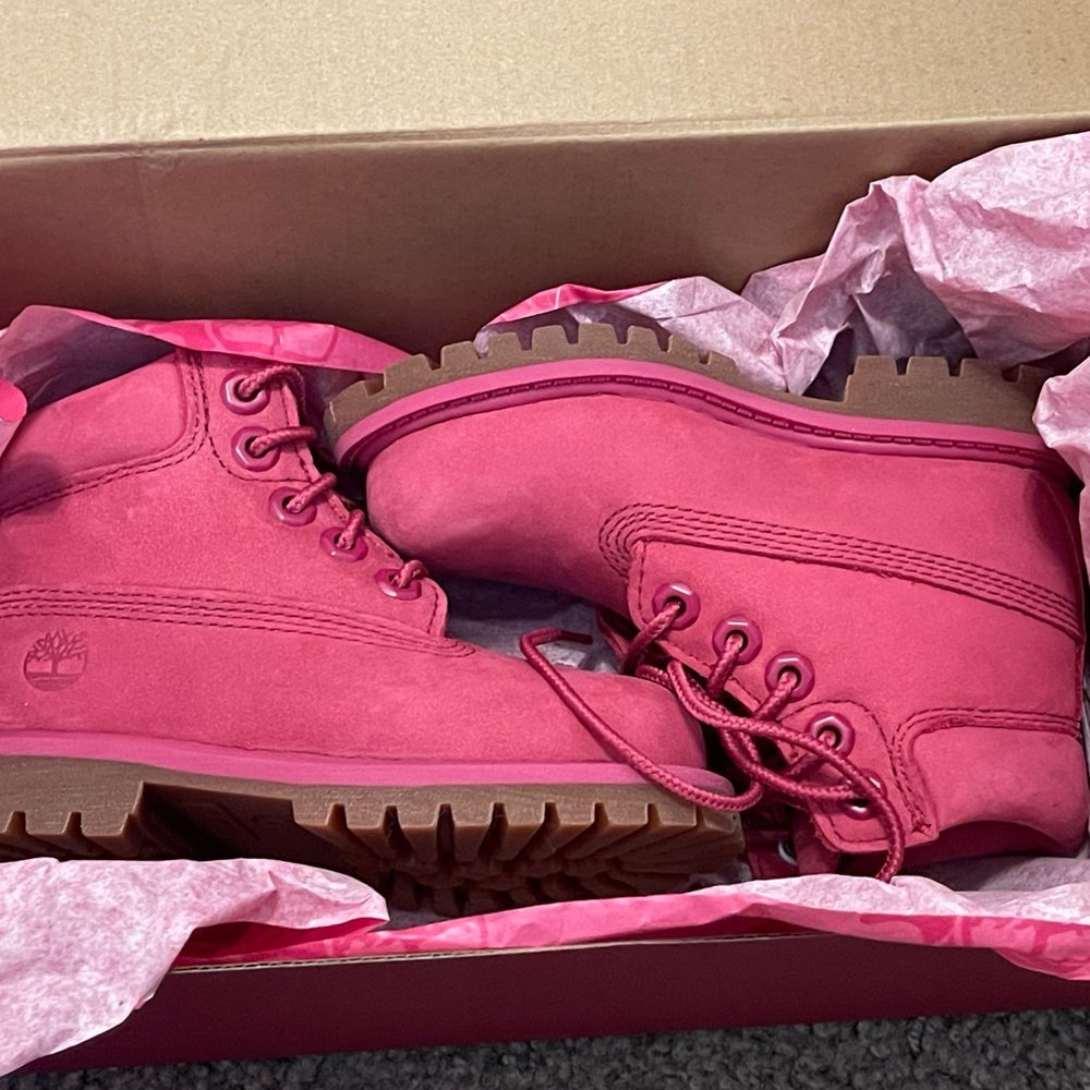 Timberland Vibrant Pink Lace-Up Boots